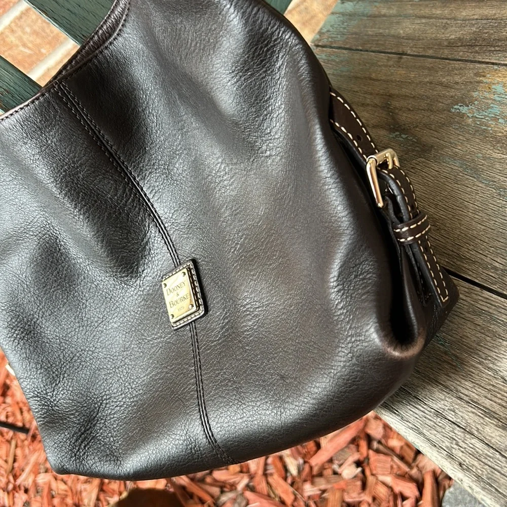 Dooney & Bourke Brown Leather Small Hobo/Shoulder Bag
